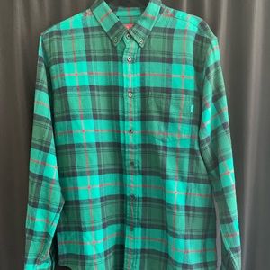 Supreme Medium Green Checkered Flannel Shirt